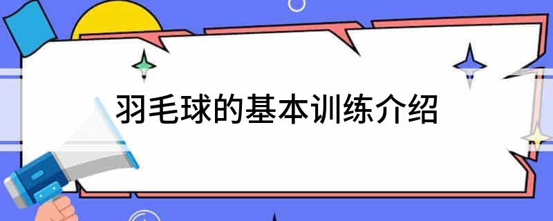 羽毛球的基本训练介绍