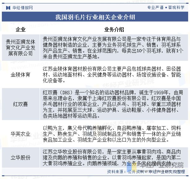 中国羽毛片行业发展现状及趋势分析羽毛球运动盛行行业需求旺盛「图」(图9)