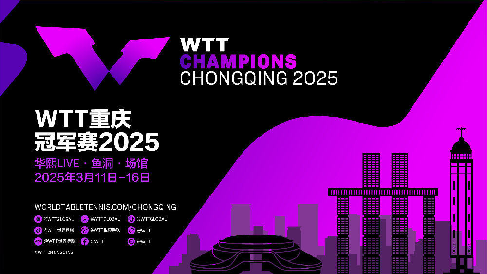 wtt重庆冠军赛2025在哪举行？重庆乒乓球比赛买票入口与参赛名单(图1)