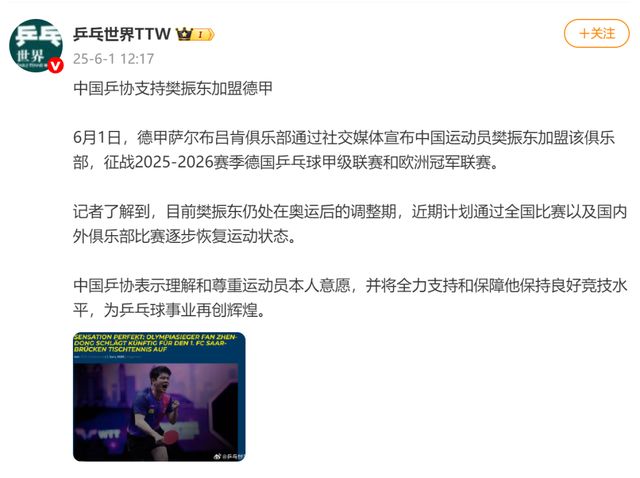 星空体育平台：樊振东加盟后队长弗朗西斯卡回应：像做梦一样(图3)